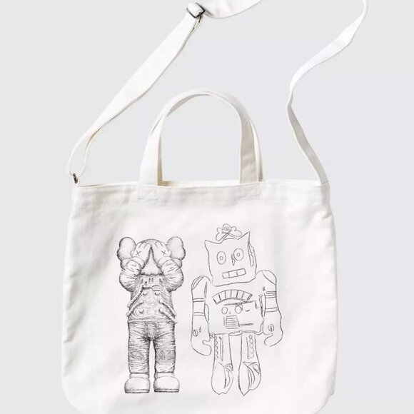 KAWS Uniqlo + Warhol 2-Way Tote Bag NWT OS - Picture 1 of 5
